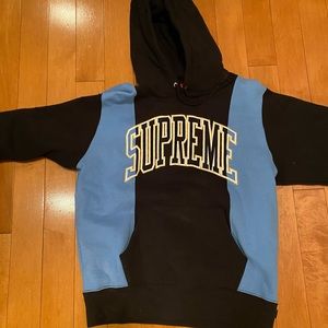 Supreme blue and black sweatshirt